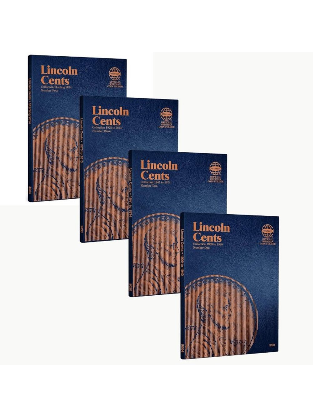Lincoln Cent Coin Folder Set - 4 Volumes (1909-Date) for Collectors